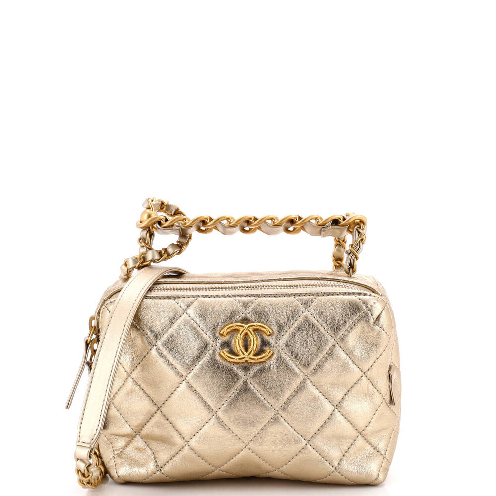 Chanel Mini Bowling Bag Quilted Calfskin